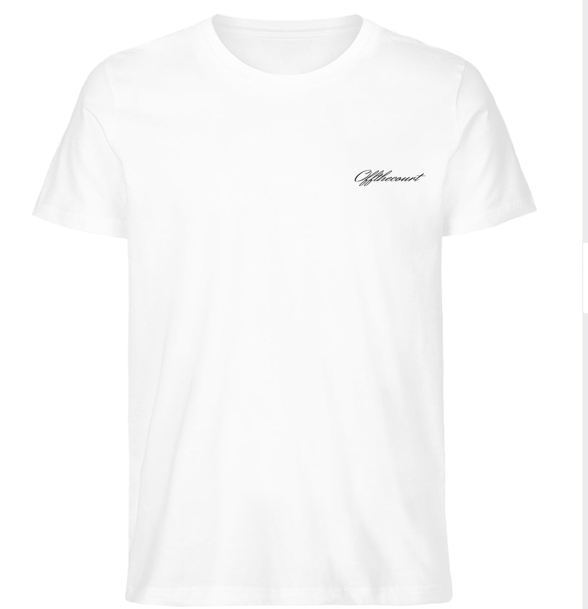 Saint Barth Summer white tee, front with script logo